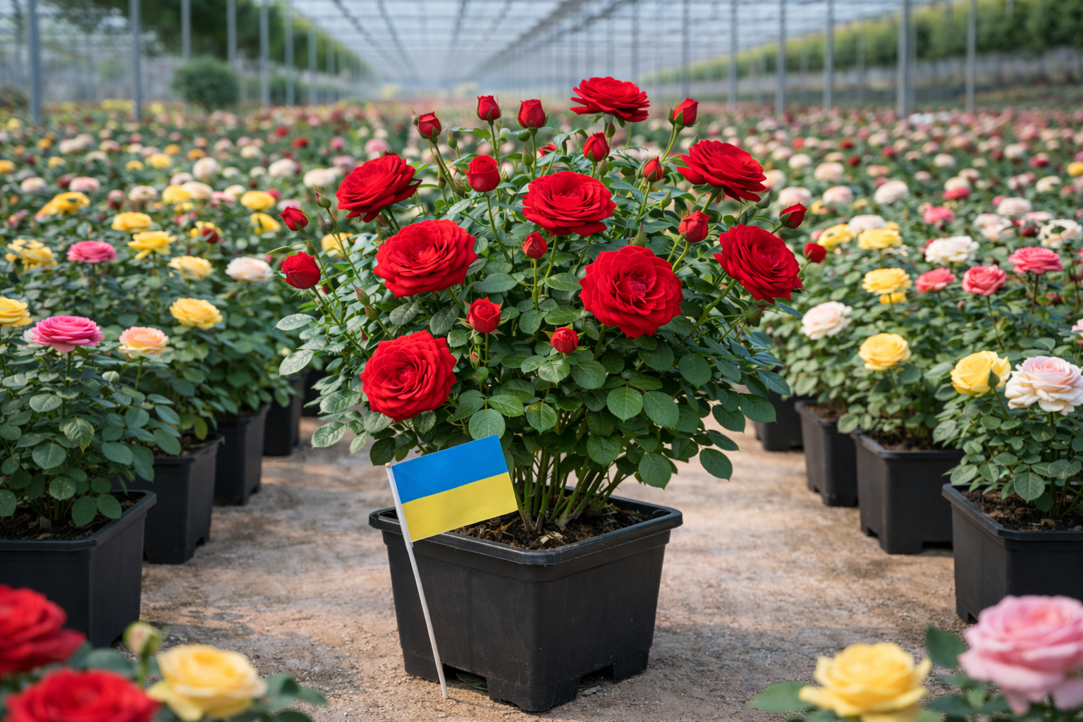 Стійка троянда Меріда української селекції