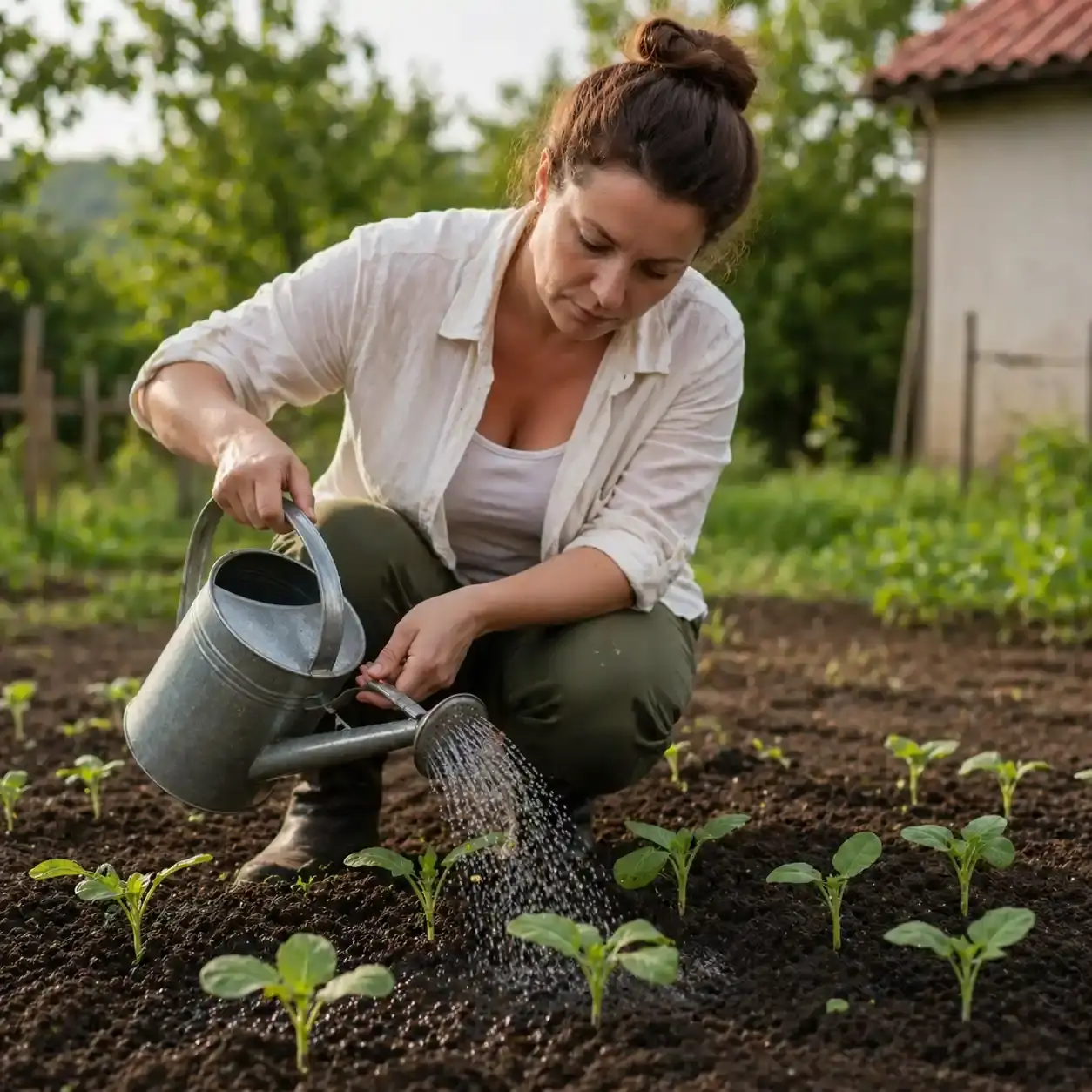 Крок 2 - полив