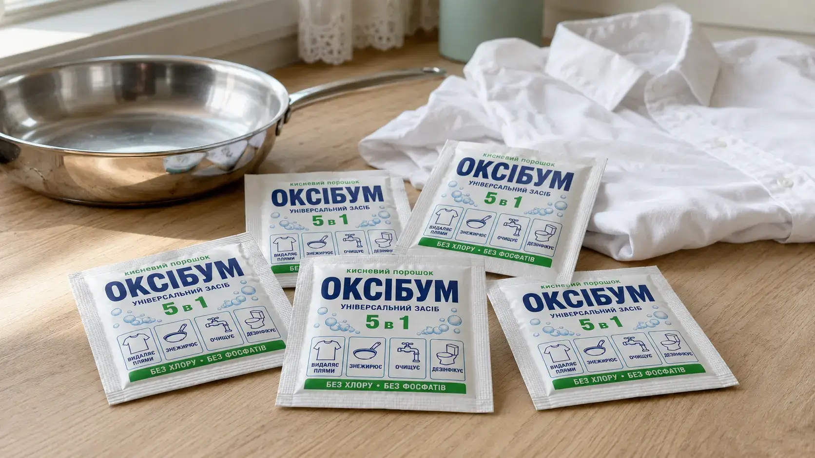 ОКСІБУМ — кисневий порошок у саше 5-в-1