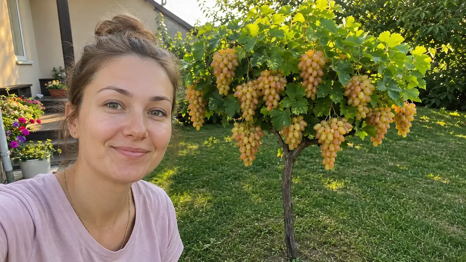 Виноград із відкритим стовбуром без гілок