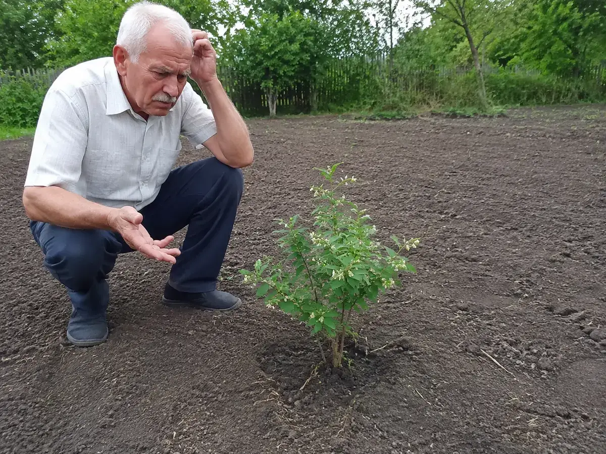 Один самотній кущ жимолості